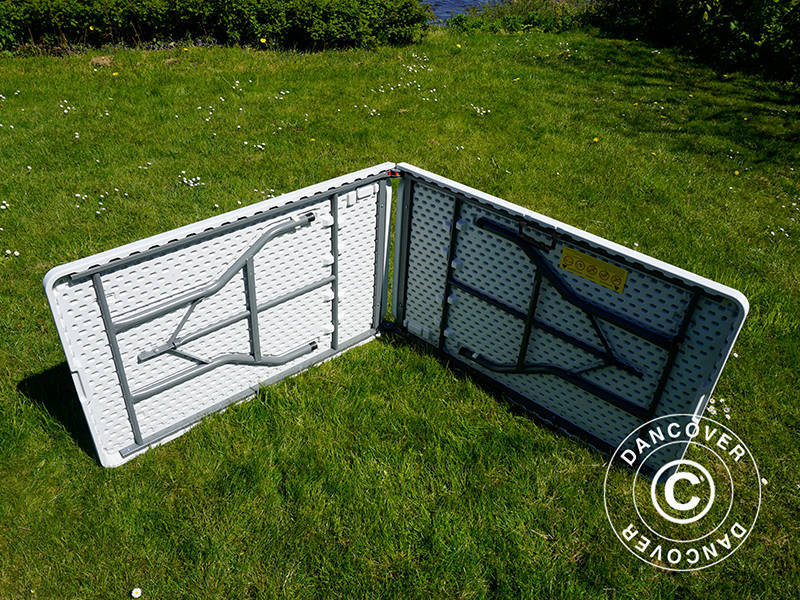 Folding Table 240x76x74 cm, Light Grey (1 pc.)