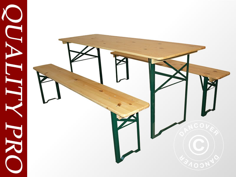 Beer Table Set 220x60x78 cm, Pinewood