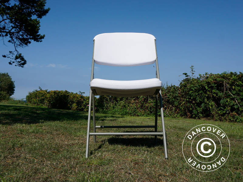 Folding Chair 48x43x89 cm, Light grey/White, 24 pcs.
