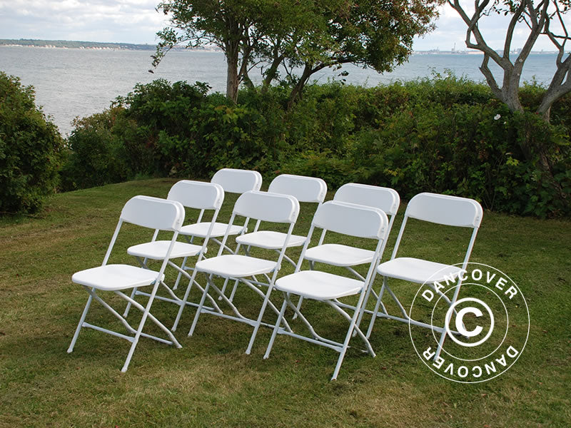 Folding Chair 44x44x80 cm, White, 8 pcs.