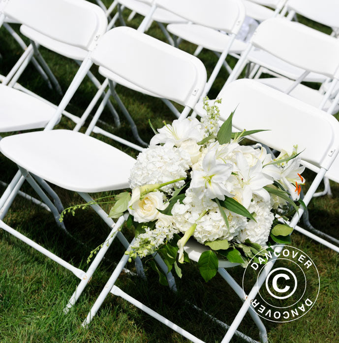 Folding Chair 44x44x80 cm, White, 8 pcs.