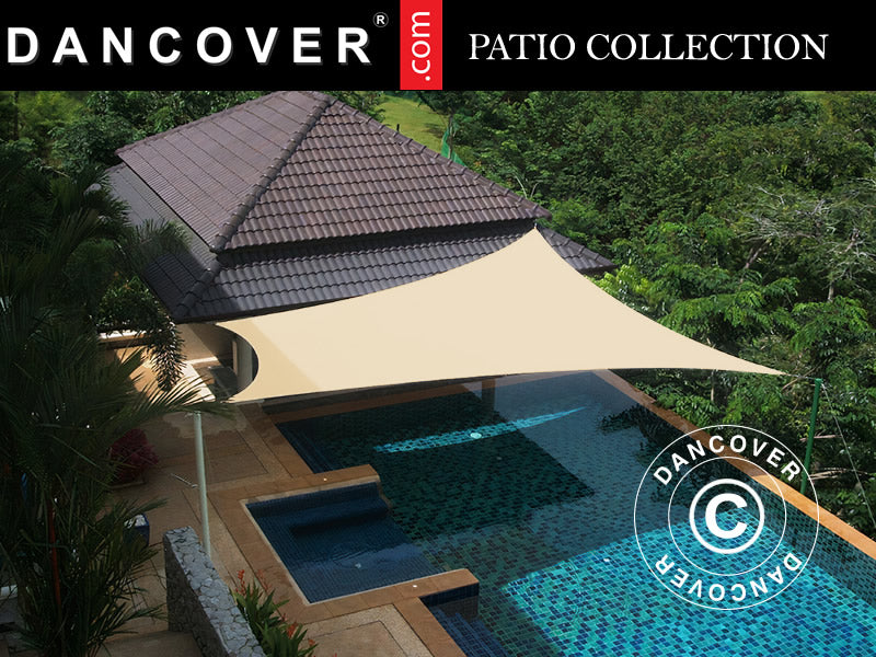 Sun sail 3.6x3.6 m, Square, Sand