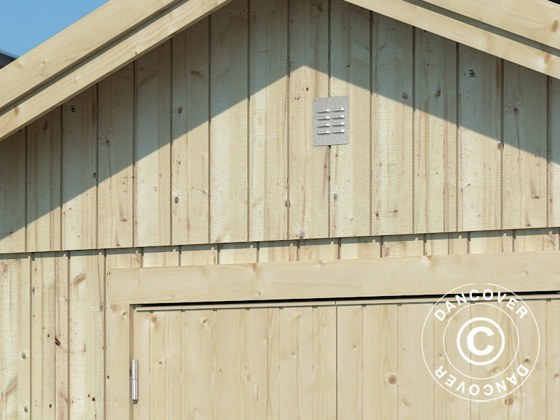 Wooden shed w/floor, 3.3x4.52x2.96 m, 13.6 m², Natural