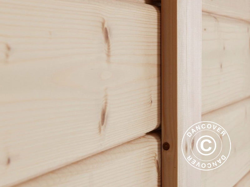 Wooden bike shed, Bertilo Wallstore Velo, 2.06x1.02x1.35 m, 2.1 m², Natural