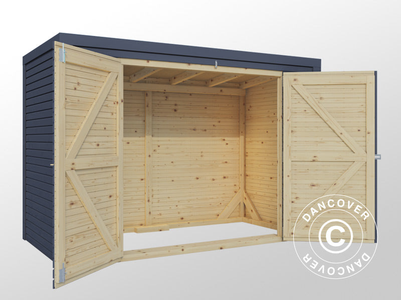 Wooden Bike Shed, Bertilo Box Bike, 2.07x1.03x1.43 m, 2.1 m², Anthracite